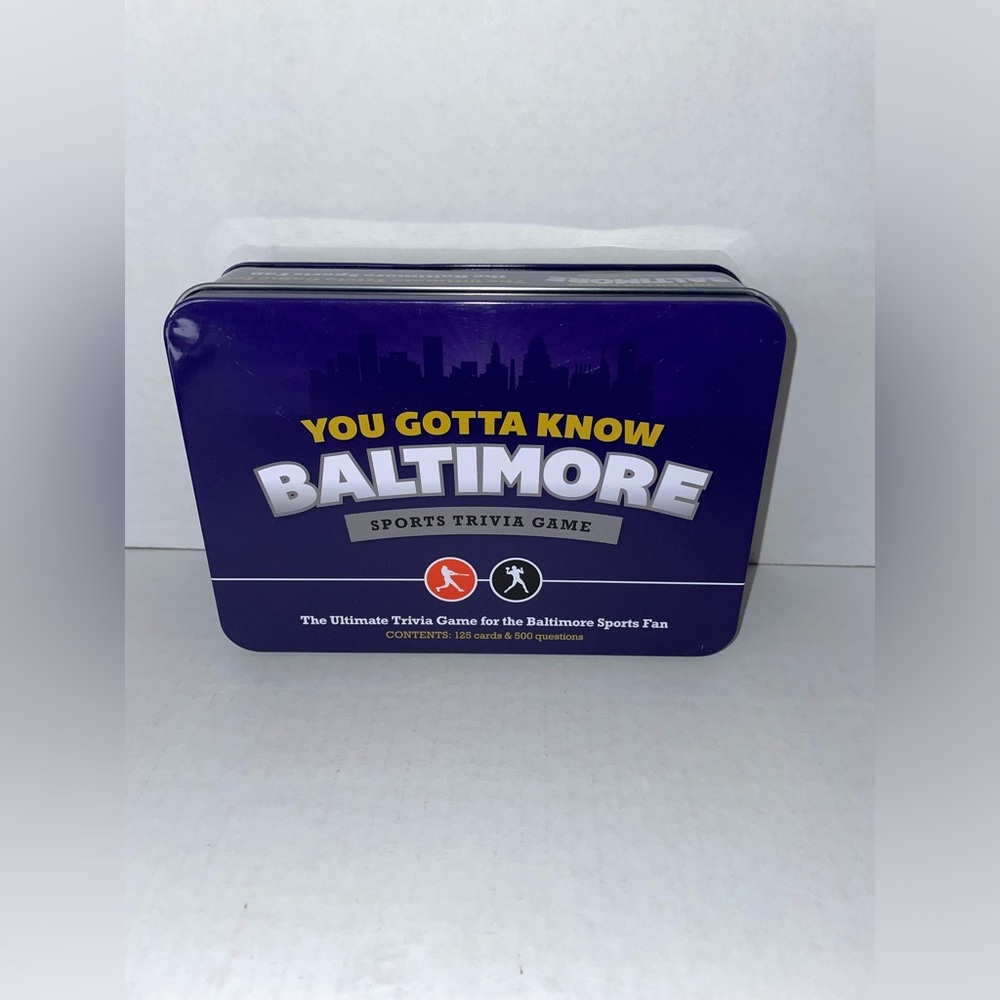 You Gotta Know Baltimore Sports Trivia Game 125 Cards & 500 Questions in Tin